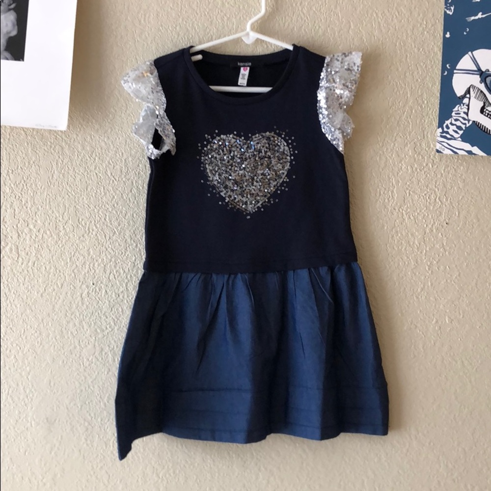 {Kensie} -Size 5- Sequin Hearts Dress
